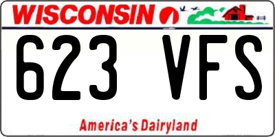 WI license plate 623VFS