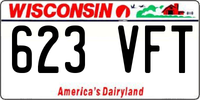 WI license plate 623VFT