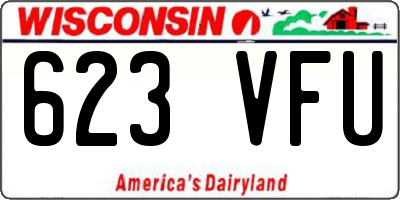 WI license plate 623VFU