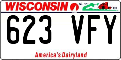 WI license plate 623VFY