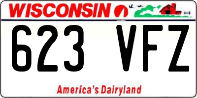 WI license plate 623VFZ