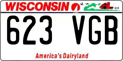 WI license plate 623VGB