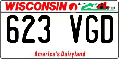 WI license plate 623VGD