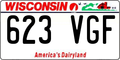 WI license plate 623VGF