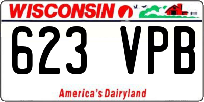 WI license plate 623VPB