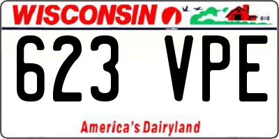 WI license plate 623VPE