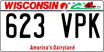 WI license plate 623VPK