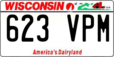 WI license plate 623VPM