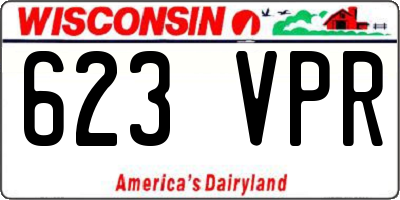 WI license plate 623VPR