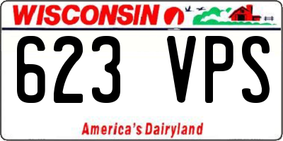 WI license plate 623VPS