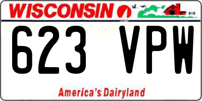 WI license plate 623VPW