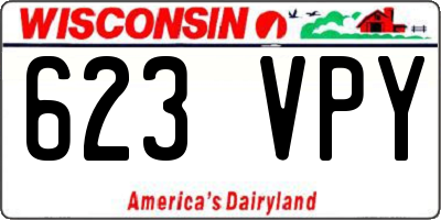 WI license plate 623VPY