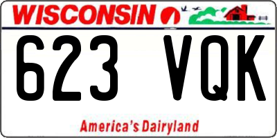 WI license plate 623VQK
