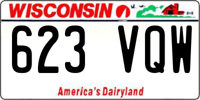 WI license plate 623VQW