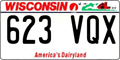 WI license plate 623VQX