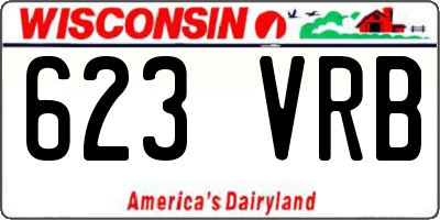 WI license plate 623VRB