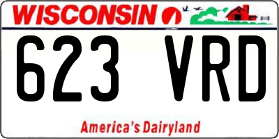WI license plate 623VRD