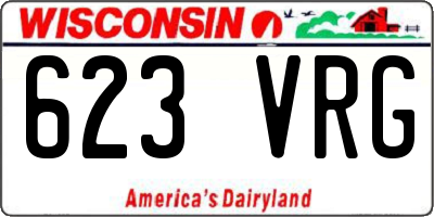 WI license plate 623VRG