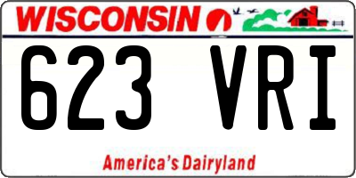 WI license plate 623VRI