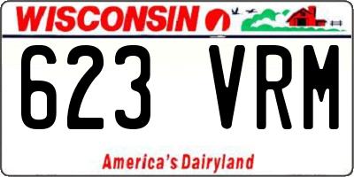 WI license plate 623VRM