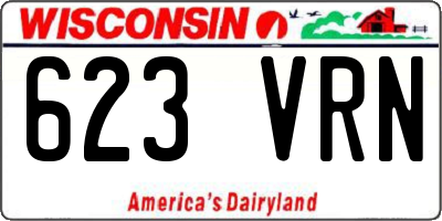 WI license plate 623VRN