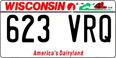 WI license plate 623VRQ