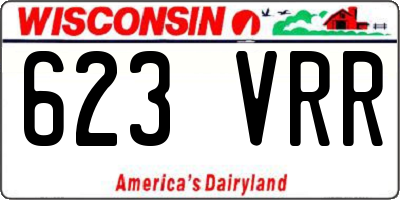 WI license plate 623VRR