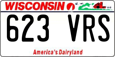 WI license plate 623VRS