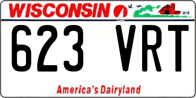 WI license plate 623VRT