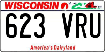 WI license plate 623VRU