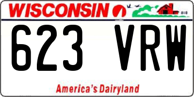 WI license plate 623VRW