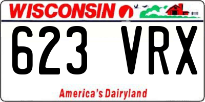 WI license plate 623VRX