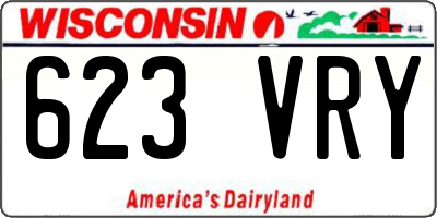 WI license plate 623VRY