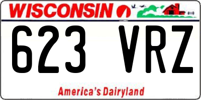 WI license plate 623VRZ