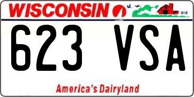 WI license plate 623VSA