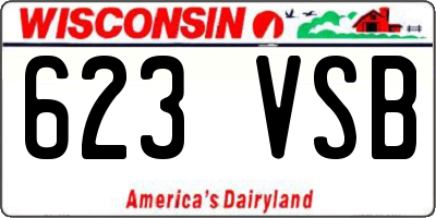 WI license plate 623VSB