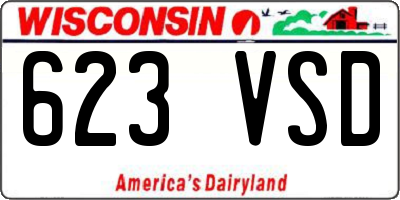 WI license plate 623VSD