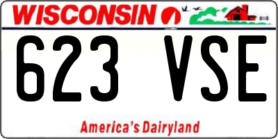 WI license plate 623VSE