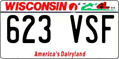 WI license plate 623VSF