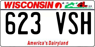 WI license plate 623VSH