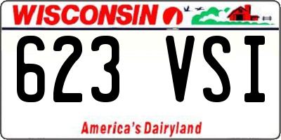 WI license plate 623VSI