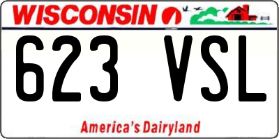 WI license plate 623VSL