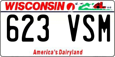 WI license plate 623VSM