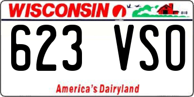 WI license plate 623VSO