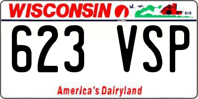 WI license plate 623VSP