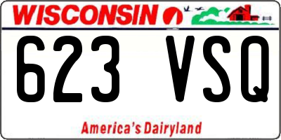 WI license plate 623VSQ