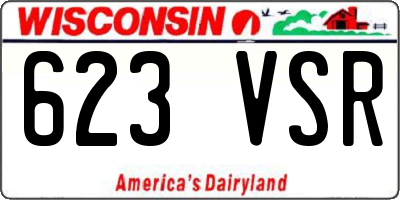 WI license plate 623VSR