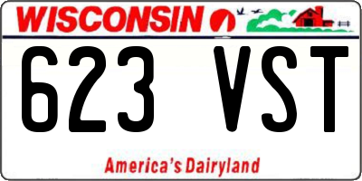 WI license plate 623VST