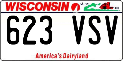 WI license plate 623VSV