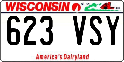 WI license plate 623VSY